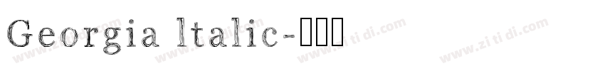 Georgia ltalic字体转换